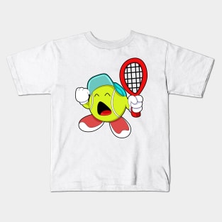 Tennis ball with Tennis racket Kids T-Shirt